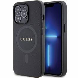 Guess cover til iPhone 13 Pro / 13 - sort Saffiano MagSafe