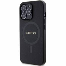  Guess cover til iPhone 13 Pro Max - sort Saffiano MagSafe