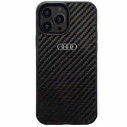 Audi Carbon Fiber iPhone 13 Pro Max sort hardcase