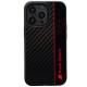 Audi Carbon Fiber Stripe iPhone 13 Pro / 13 sort hardcase