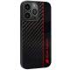 Audi Carbon Fiber Stripe iPhone 13 Pro / 13 sort hardcase