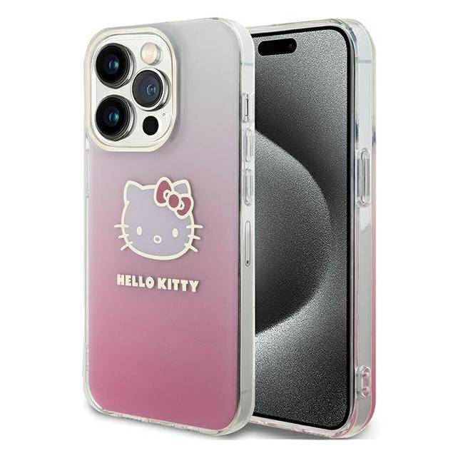 Hello Kitty IML Gradient Electrop Kitty Head cover til iPhone 13 Pro / 13 - pink