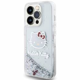  Hello Kitty Flydende Glimmer Charms Kitty Head Cover til iPhone 13 Pro Max - sølv