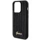 Guess paillet skrift metal cover til iPhone 13 Pro Max - sort