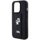 Karl Lagerfeld Gripstand Saffiano Karl&Choupette pinscover til iPhone 13 Pro Max - sort