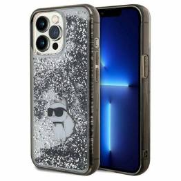 Karl Lagerfeld Liquid Glitter Choupette-cover til iPhone 13 Pro Max - transparent