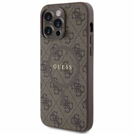  Guess 4G Collection Læder MagSafe Cover til iPhone 13 Pro / iPhone 13 - Brun