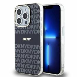 DKNY IML Mono & Stripe MagSafe Cover til iPhone 13 Pro / 13 - Sort