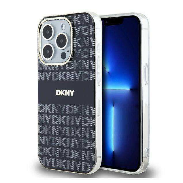 DKNY IML Mono & Stripe MagSafe Cover til iPhone 13 Pro / 13 - Sort