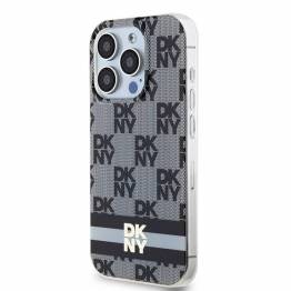  DKNY IML Ternet Mono Mønster & Med striber MagSafecover til iPhone 13 Pro Max - Sort