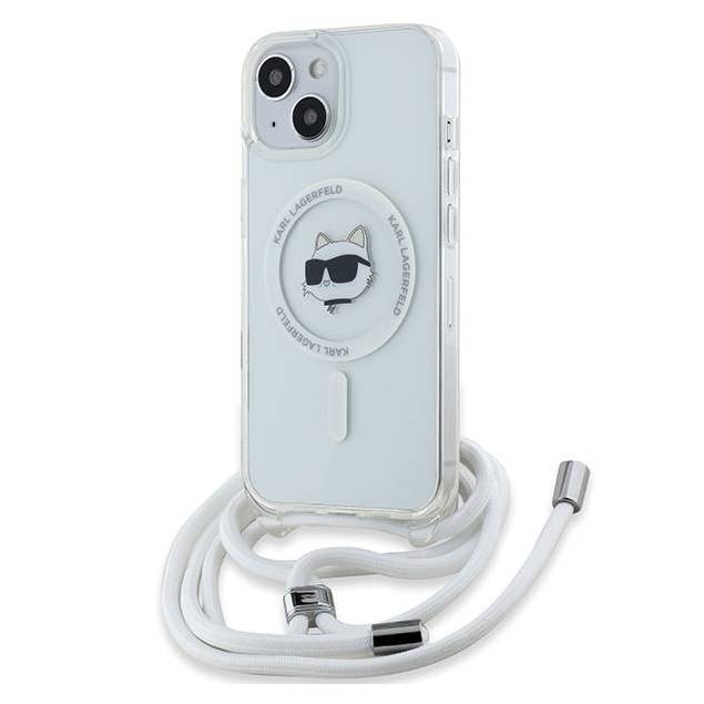 Karl Lagerfeld IML Choupette Head- og kord MagSafe cover til iPhone 13 / 14 / 15 - gennemsigtig