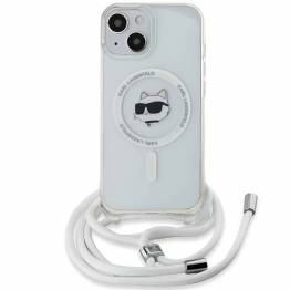  Karl Lagerfeld IML Choupette Head- og kord MagSafe cover til iPhone 13 / 14 / 15 - gennemsigtig