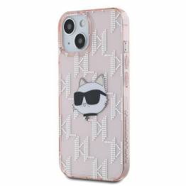  Karl Lagerfeld IML Choupette Head- og monogram cover til iPhone 13 - pink