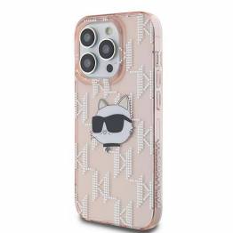  Karl Lagerfeld IML Choupette Head- og monogram cover til iPhone 13 Pro Max - pink