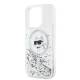 Karl Lagerfeld Liquid Glitter Choupette Head MagSafe cover til iPhone 13 Pro Max - transparent