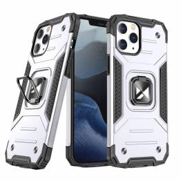 Wozinsky Ring Armor Cover Kickstand Robust Solid Beskyttelse til iPhone 13 Pro Max sølv