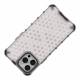 Honeycomb beskyttelsescover med TPU bumper til iPhone 13 Pro Max transparent