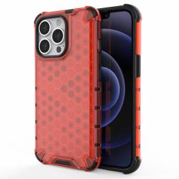 Honeycomb cover med TPU bumper til iPhone 13 Pro rød