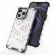 Honeycomb cover med TPU-bumper til iPhone 13 Pro gennemsigtig