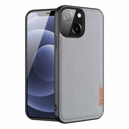 Dux Ducis Fino-cover dækket med nylonmateriale til iPhone 13 mini grå