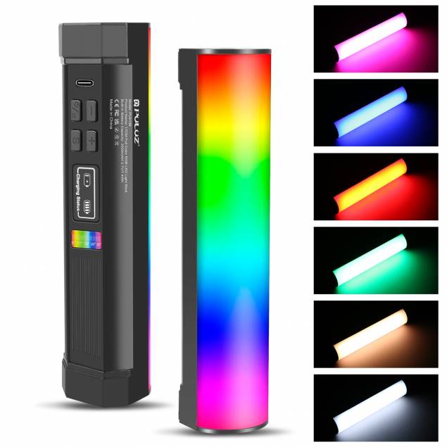 RGB Stick Light LED foto lys med batteri og justerbar lysstyrke - 17cm