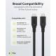 Goobay USB-C kabel 100W PD - USB4 - 40 Gbit/s - 1m - Sort