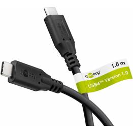  Goobay USB-C kabel 100W PD - USB4 - 40 Gbit/s - 1m - Sort