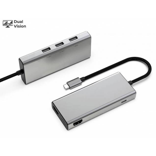 9-i-1 USB-C DualVision til ekstra skærm på M1/M2/M3 MacBook