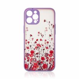 iPhone 12 Pro cover med blomster - Lilla