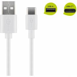  GooBay USB-C til USB 2.0 kabel - 2 meter - Hvid