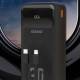 Dudao K15Max powerbank 30.000mAh m USB-C og Lightning kabel - 22,5W PD+QC - Sort
