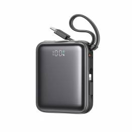 Joyroom powerbank med USB-C kabel - 10.000mAh - 22.5W PD - Sort