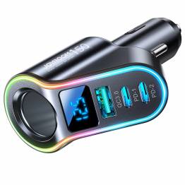  Joyroom 4-i-1 kraftfuld biloplader 1x USB-A, 2x USB-C & 12V udtag - PD QC - 150W