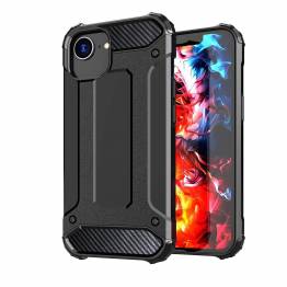  Ekstra beskyttende iPhone 16e Hybrid Armor cover - Sort