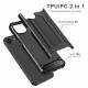 Ekstra beskyttende iPhone 16e Hybrid Armor cover - Metalblå/Sort