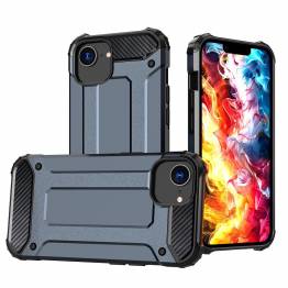 Ekstra beskyttende iPhone 16e Hybrid Armor cover - Metalblå/Sort