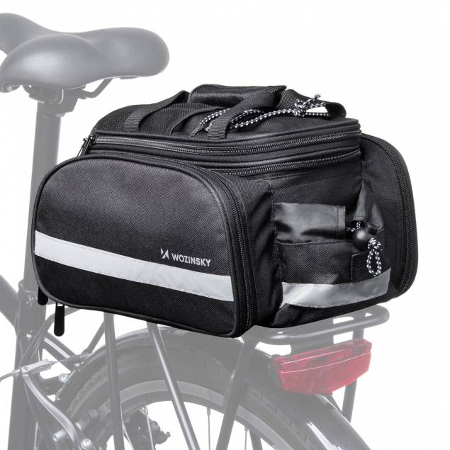Cykeltaske til bagagebærer med siderum, regncover og bærerem - 27l Cykeltaske til bagagebærer med siderum, regncover og bærerem - 27l