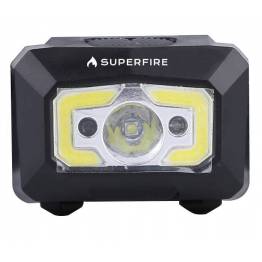  Superfire X30 genopladelig og vandtæt pandelampe m håndfri sensor - 340lm