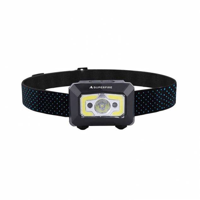 Superfire X30 genopladelig og vandtæt pandelampe m håndfri sensor - 340lm Superfire X30 genopladelig og vandtæt pandelampe m håndfri sensor - 340lm