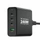 Wozinsky 240W GaN oplader med USB-A / 3 x USB-C