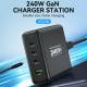 Wozinsky 240W GaN oplader med USB-A / 3 x USB-C