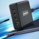 Wozinsky 240W GaN oplader med USB-A / 3 x USB-C