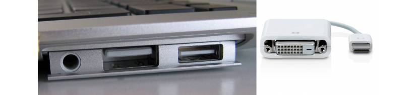 Micro DVI stik og adaptere